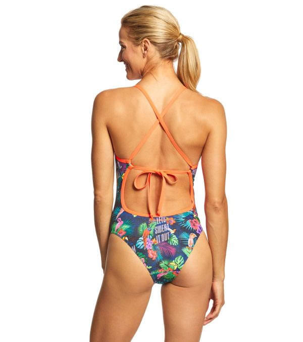 Funkita 	 Women s Tropic Tag Tie Me Tight One Piece Swimsuit Online Hot Sale - Image 3