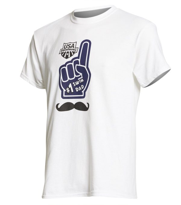USA Swimming Men s #1 Swim Dad Crew Neck T-Shirt Supply - Image 2